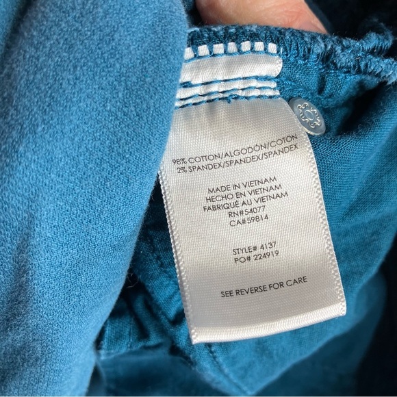 Cabi high skinny dark teal corduroy pants size 8 - Picture 7 of 7